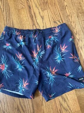 Rip curl Navy Floral Men’s Swim Trunks - no liner